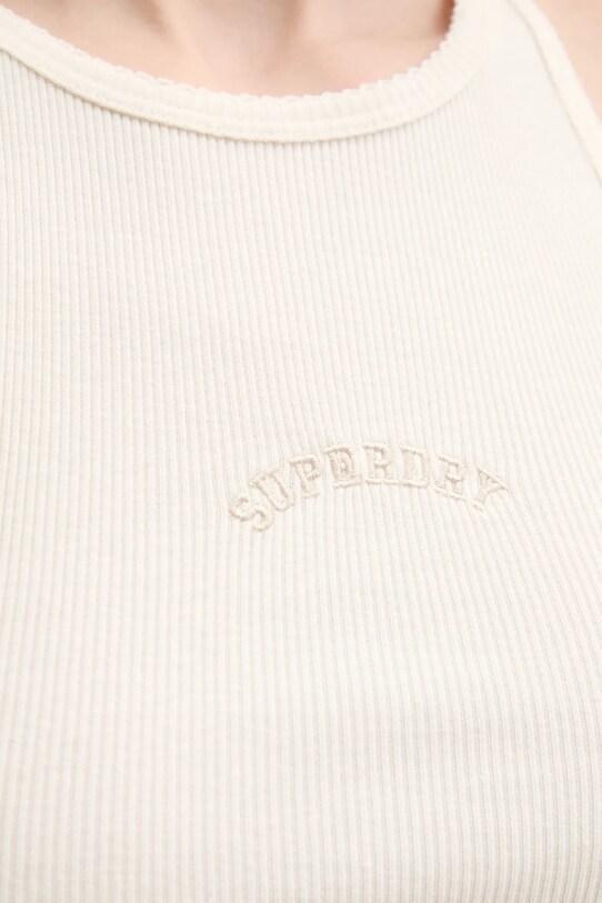 Хлопковый топ Superdry W6012145A.8ML бежевый