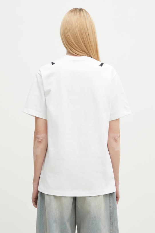 Дрехи Памучна тениска Andersson Bell Lace Corset Oversized atb1268w бял