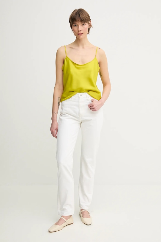 Calvin Klein bluzka LV044B108G żółty SS25