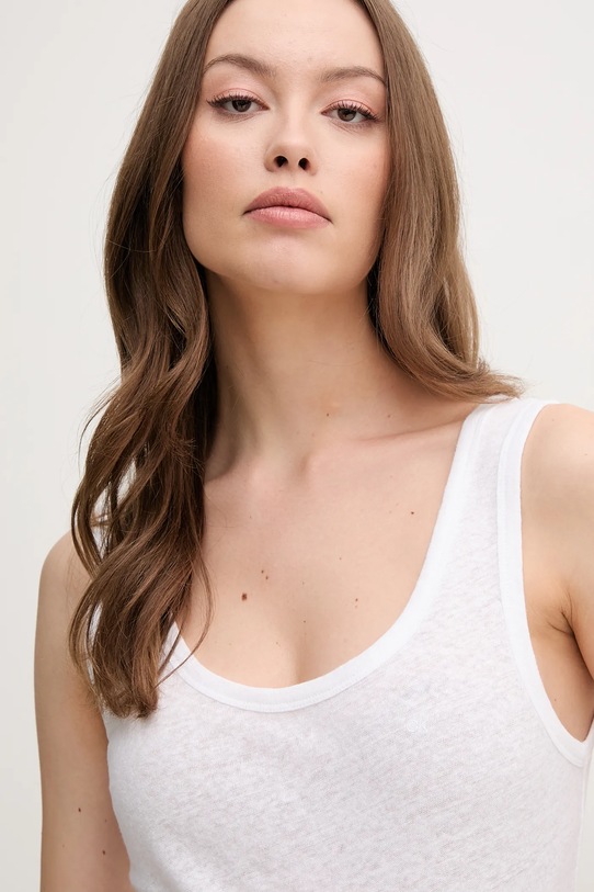 Льняний топ Calvin Klein білий K20K208396