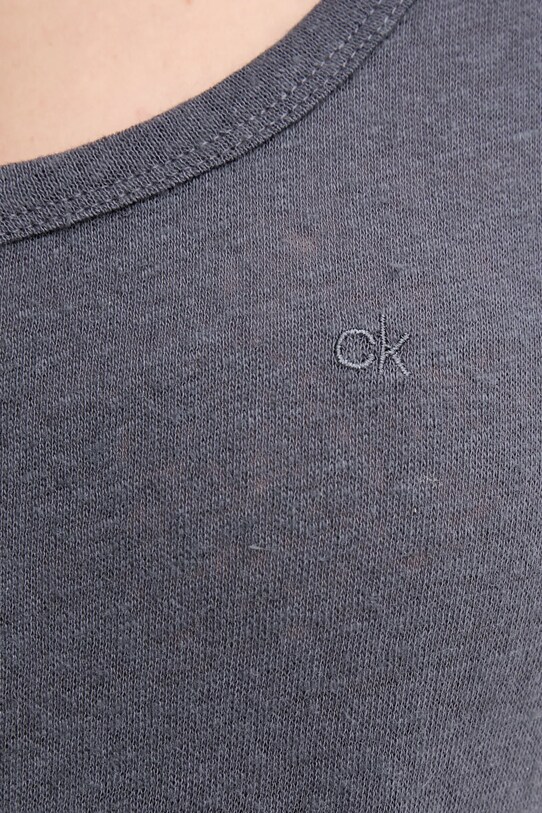 Laneni top Calvin Klein K20K208396 siva
