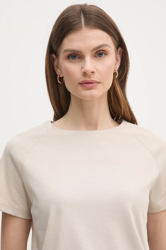 Bavlnené tričko Calvin Klein béžová K20K208399