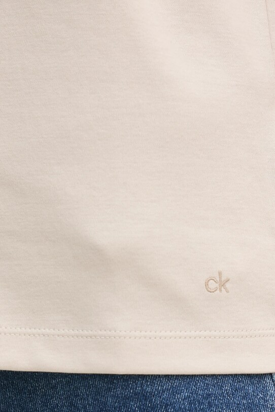 Bavlnené tričko Calvin Klein K20K208399 béžová