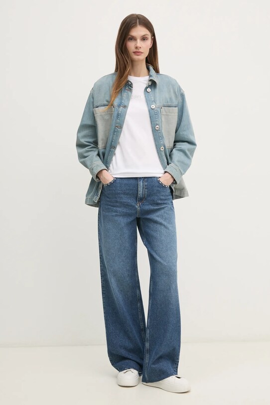 Бавовняна футболка Calvin Klein K20K208294 білий SS25