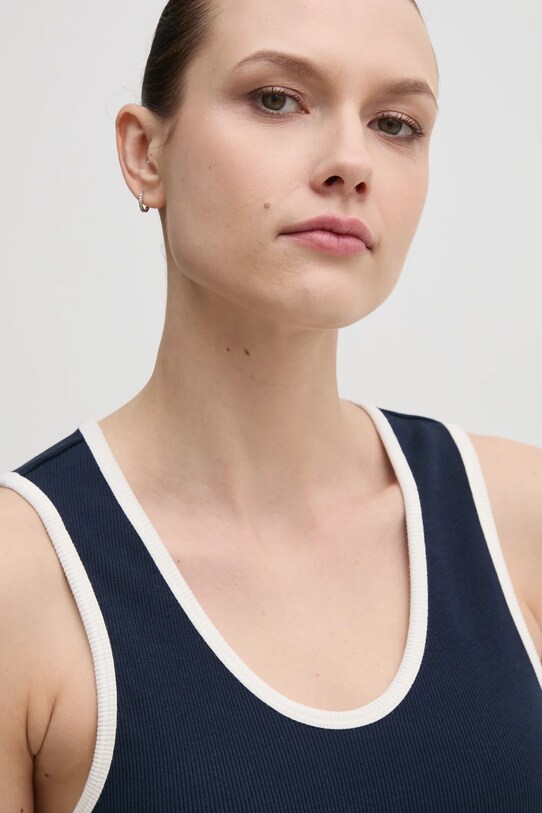 Top Tommy Hilfiger tmavomodrá WW0WW44572