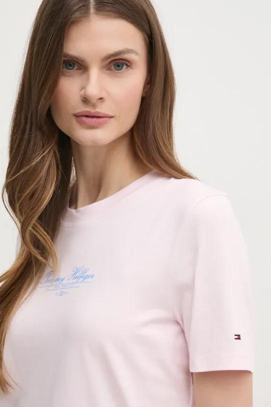 Tommy Hilfiger t-shirt in cotone WW0WW45428 rosa