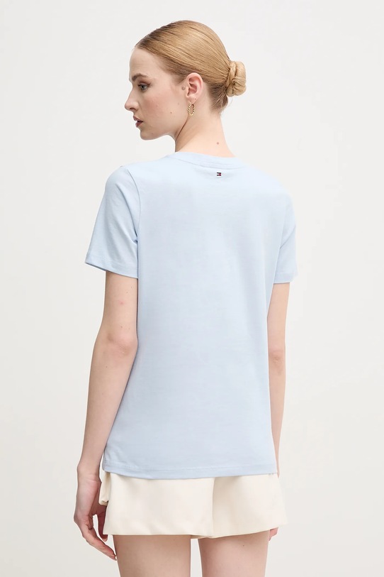 Oblečenie Bavlnené tričko Tommy Hilfiger WW0WW45522 modrá