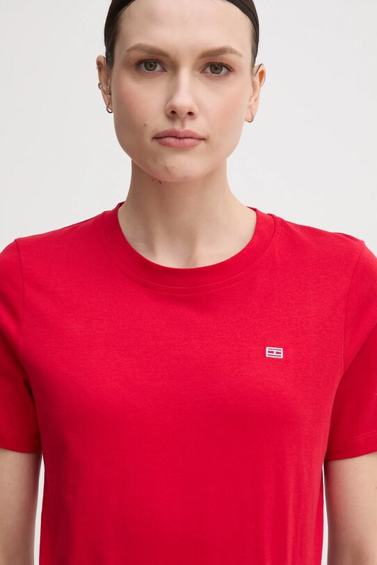 Tommy Hilfiger tricou din bumbac rosu WW0WW45522