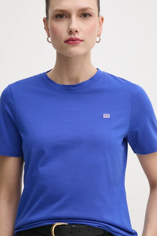 Бавовняна футболка Tommy Hilfiger фіолетовий WW0WW45522