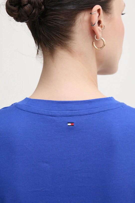 Бавовняна футболка Tommy Hilfiger WW0WW45522 фіолетовий
