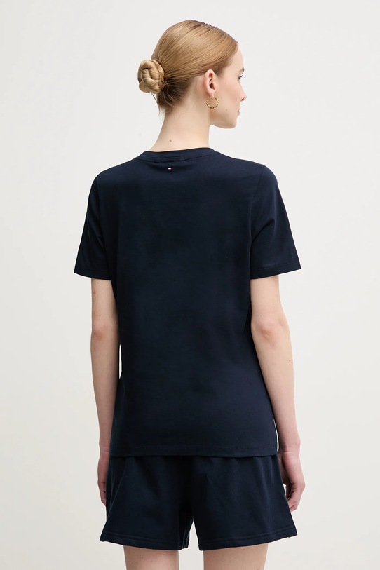 Odjeća Pamučna majica Tommy Hilfiger WW0WW45522 mornarsko plava