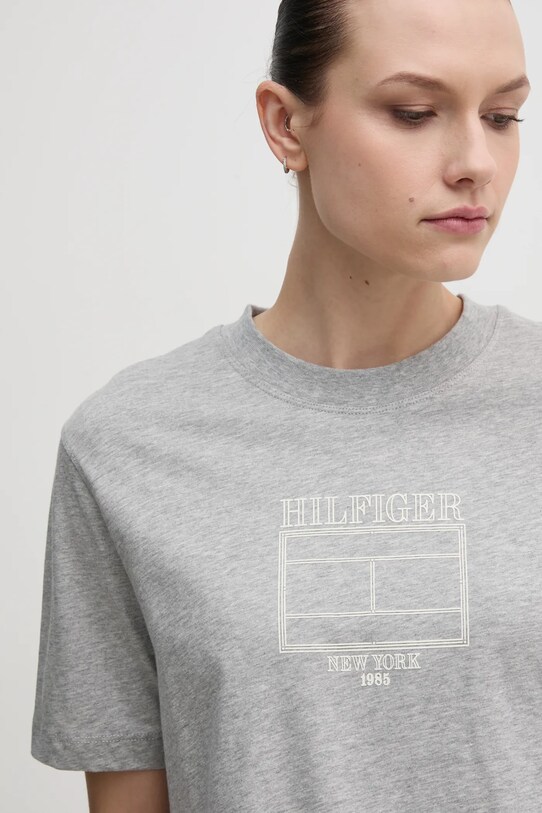 Tommy Hilfiger t-shirt bawełniany szary WW0WW45525