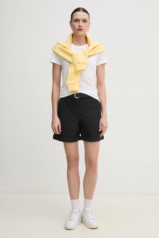 Хлопковая футболка Tommy Hilfiger WW0WW44433 белый SS25