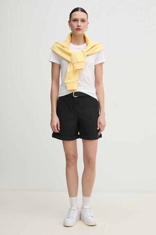 Бавовняна футболка Tommy Hilfiger WW0WW44433 білий SS25