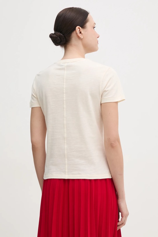 Îmbrăcăminte Tommy Hilfiger tricou din bumbac WW0WW44433 bej