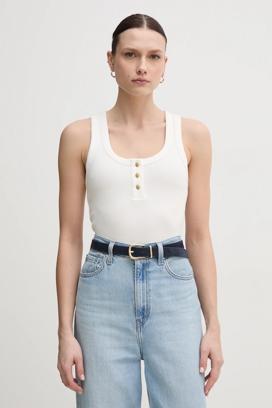 Топ Tommy Hilfiger с эластаном белый WW0WW43920