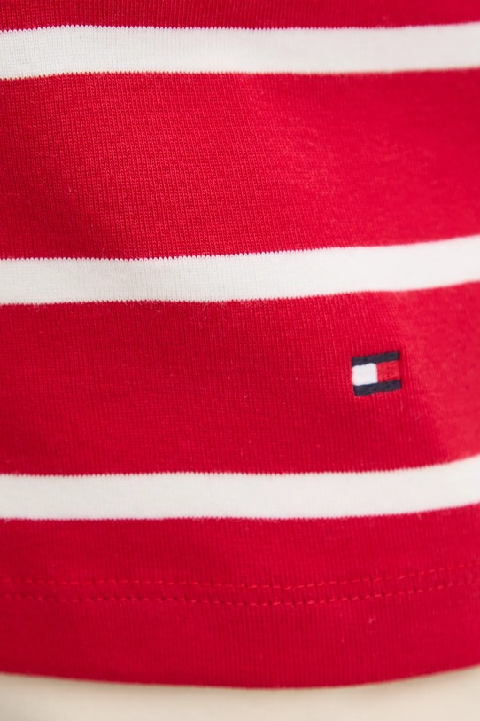 Bombažna kratka majica Tommy Hilfiger WW0WW44544 rdeča