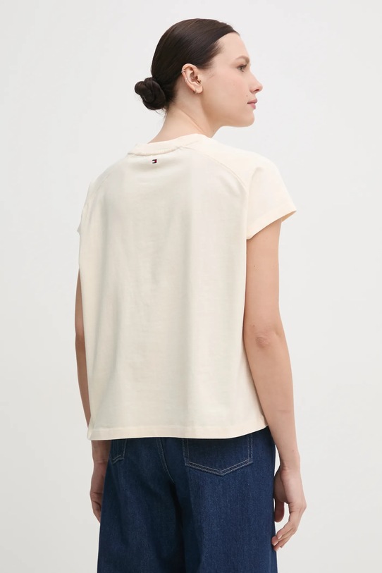 Odzież Tommy Hilfiger t-shirt bawełniany WW0WW44574 beżowy