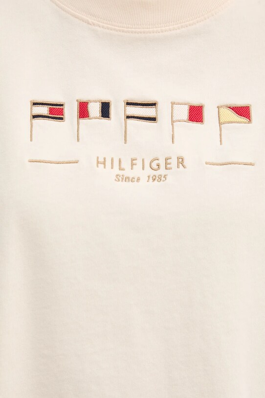 Tommy Hilfiger t-shirt bawełniany WW0WW44574 beżowy