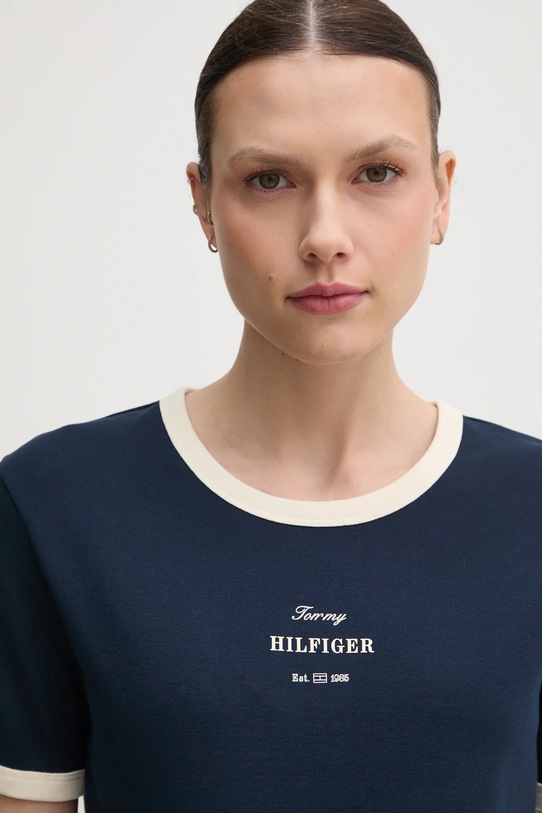 Tommy Hilfiger t-shirt bawełniany granatowy WW0WW44586
