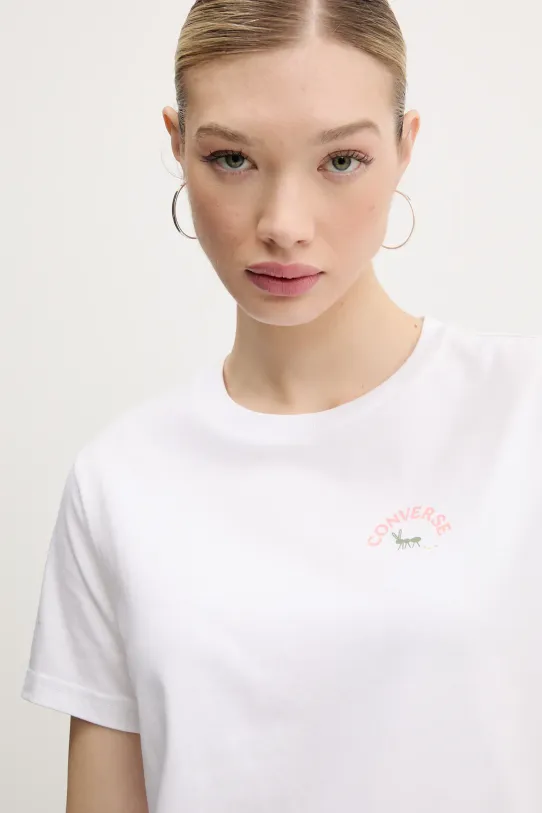 Converse t-shirt bawełniany biały 10027379.A01