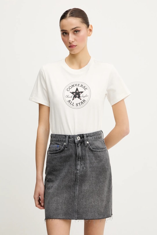 Converse tricou din bumbac print alb 10028412.A02