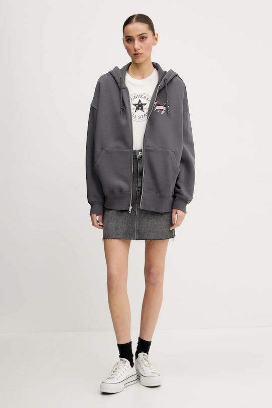 Converse t-shirt bawełniany 10028412.A02 biały SS25