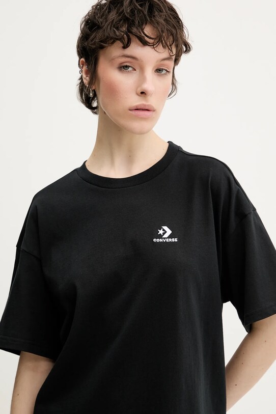 Converse tricou din bumbac negru 10028415.A01