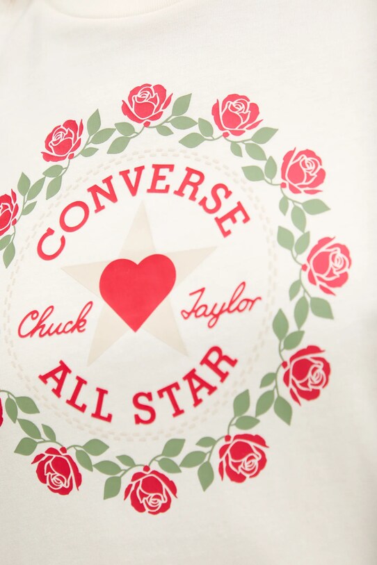 Converse t-shirt bawełniany 10028307.A01 beżowy