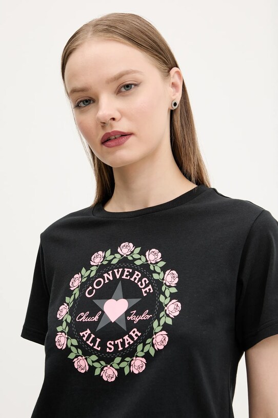 Îmbrăcăminte Converse tricou din bumbac 10028307.A02 negru