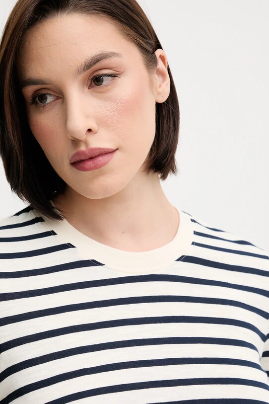 Bavlněné tričko Tommy Hilfiger béžová WW0WW44559