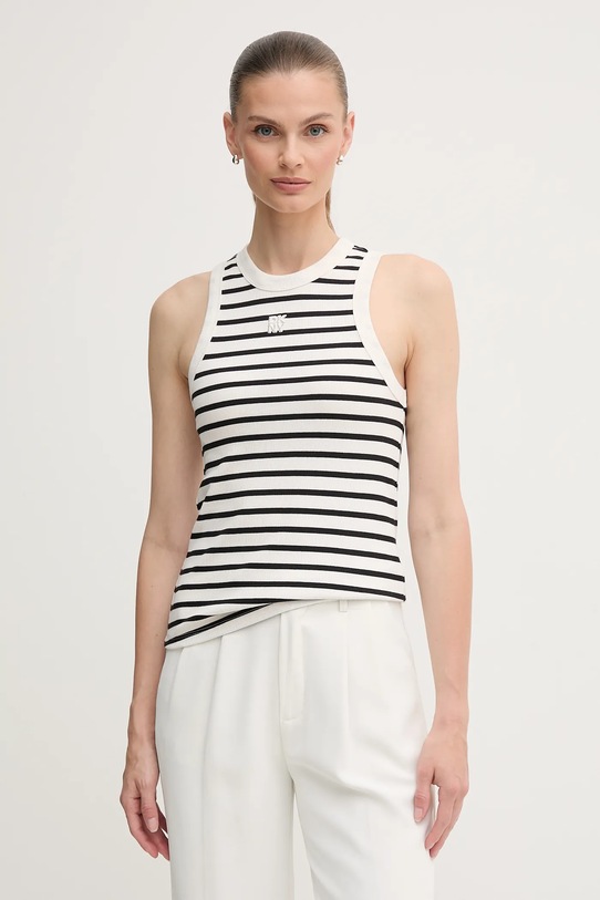 Dkny top z elastanem biały DJ5T1413