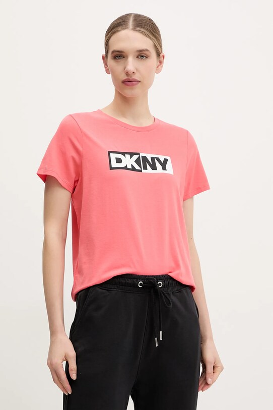 Dkny tricou print portocaliu DP5T5894