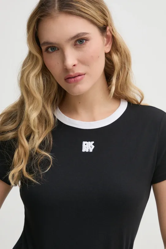 Dkny t-shirt bawełniany czarny DJ5T1340