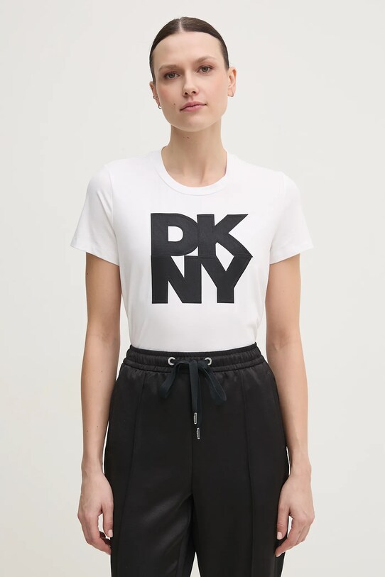 Dkny t-shirt applique bianco P5AHSWNA