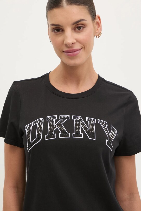 Бавовняна футболка Dkny чорний DP5T1250