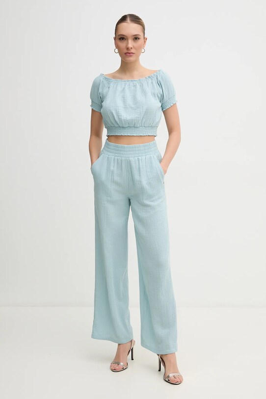 Dkny camicetta in cotone DJ5W2110 blu SS25
