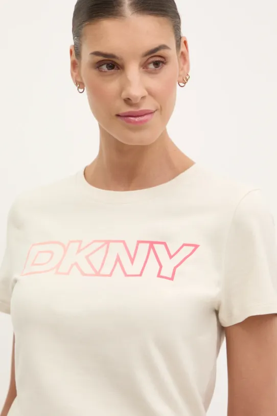 Dkny t-shirt beżowy DP5T1193