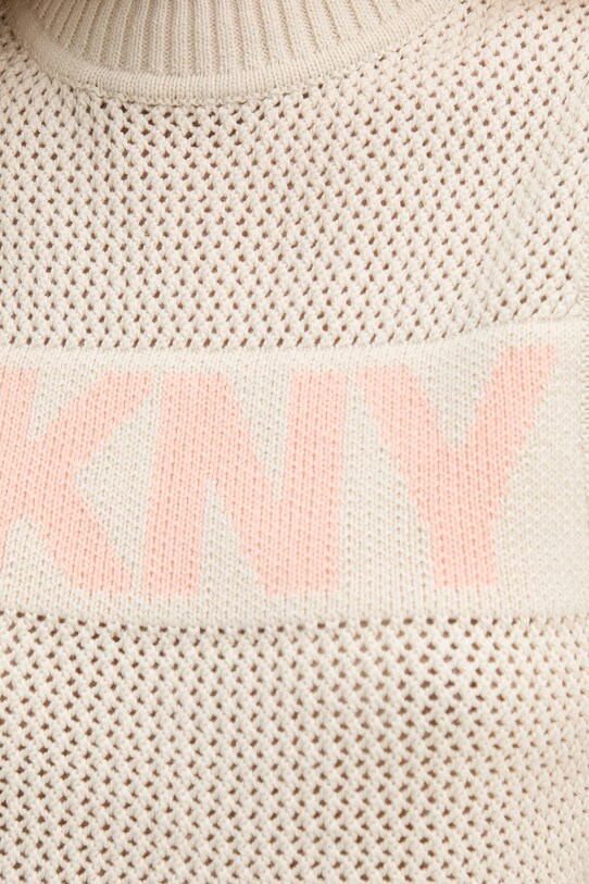 Βαμβακερό γιλέκο Dkny DJ5R0650 μπεζ