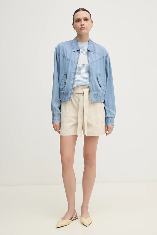 Bavlněná vesta Dkny DJ5R0650 modrá SS25