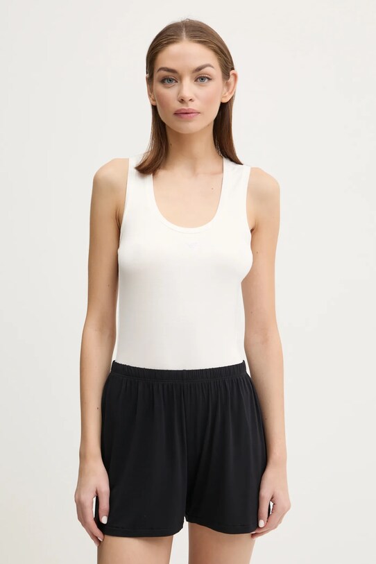 Top Emporio Armani Underwear Okrogel bež EW000407.AF10889