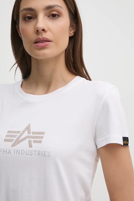 Alpha Industries tricou din bumbac Crystal T Wmn alb 136063