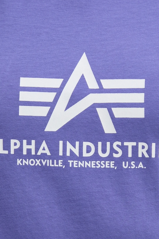 Alpha Industries t-shirt bawełniany New Basic T Wmn fioletowy 196051