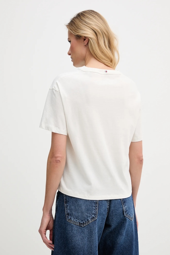 Îmbrăcăminte Tommy Hilfiger tricou din bumbac UW0UW05763 bej