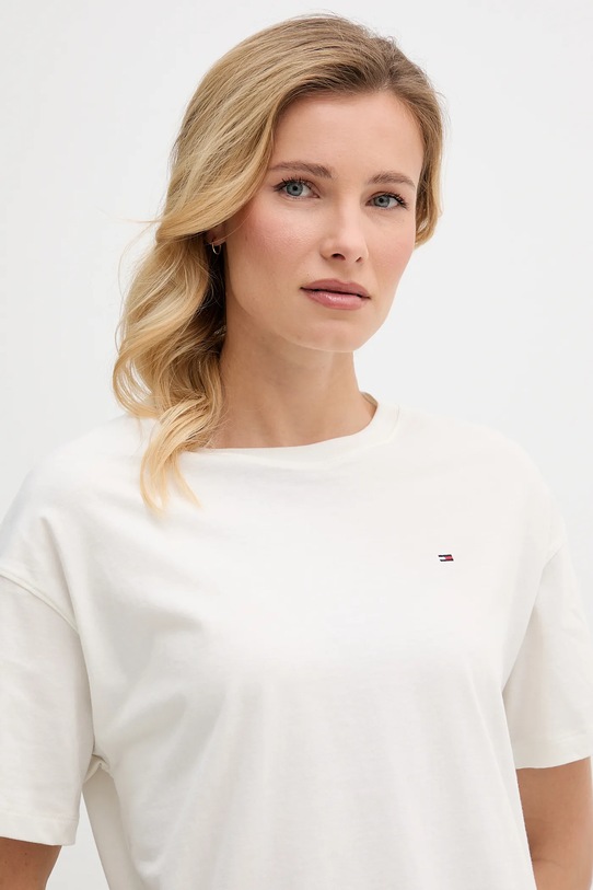 Tommy Hilfiger t-shirt bawełniany beżowy UW0UW05763