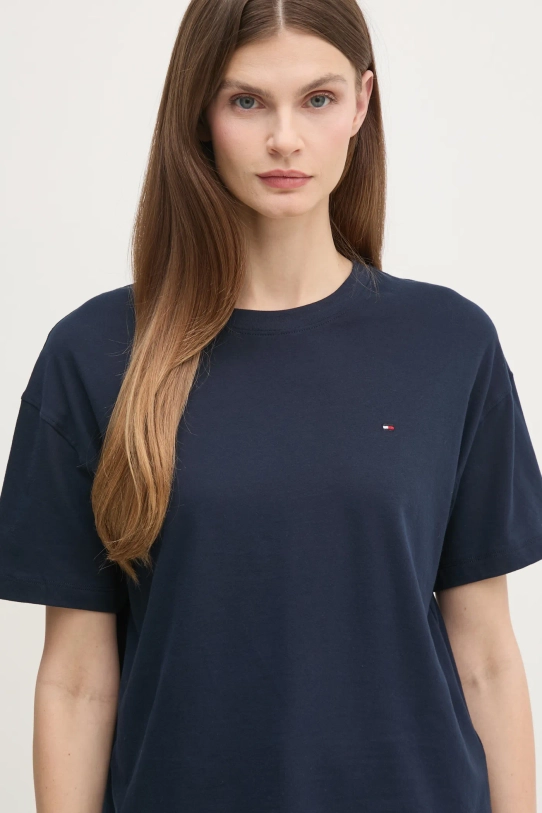 Tommy Hilfiger t-shirt bawełniany granatowy UW0UW05763