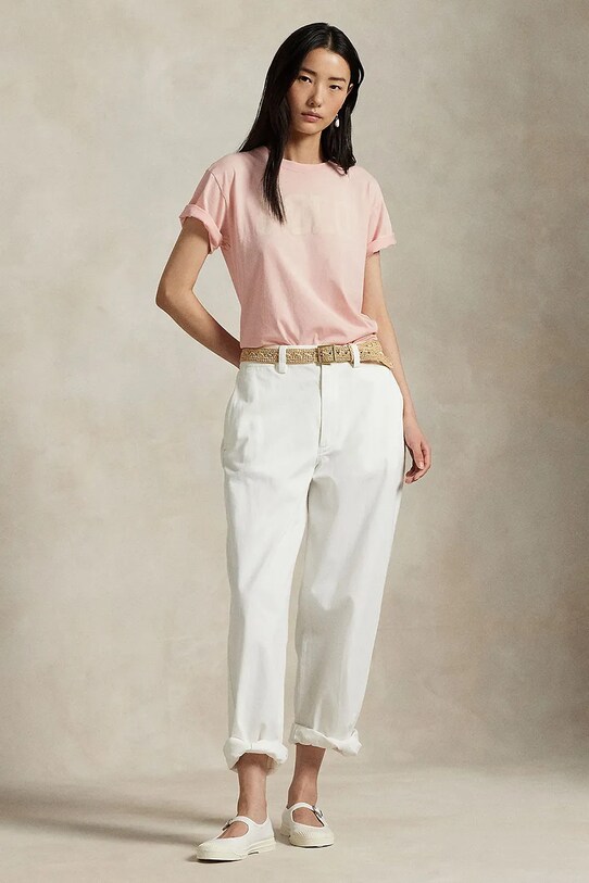 Oblačila Bombažna kratka majica Polo Ralph Lauren 211965096 oranžna