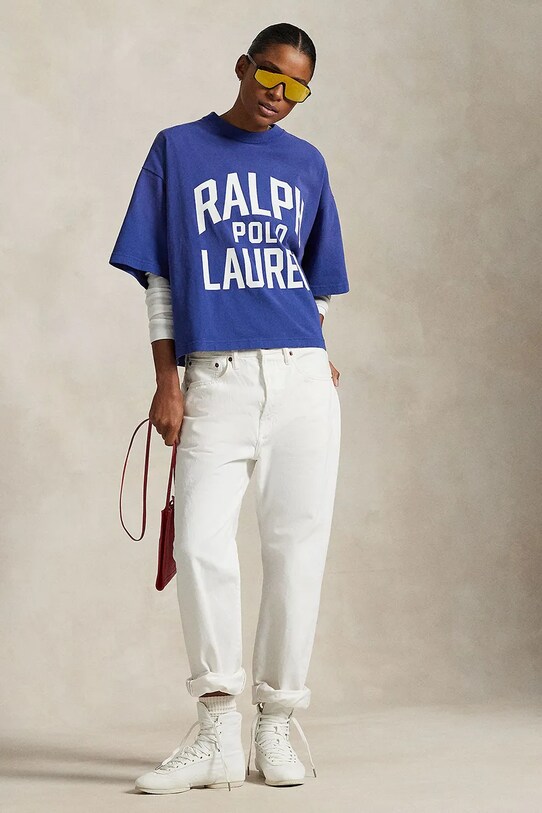 Oblačila Bombažna kratka majica Polo Ralph Lauren 211965118 modra