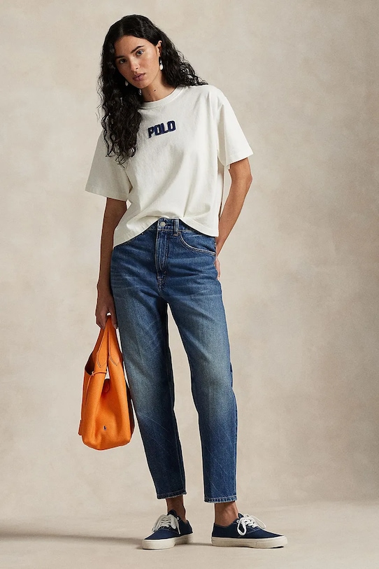 Odzież Polo Ralph Lauren t-shirt bawełniany 211965119 biały