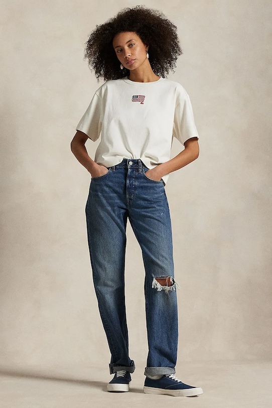 Odjeća Pamučna majica Polo Ralph Lauren 211973129 bijela